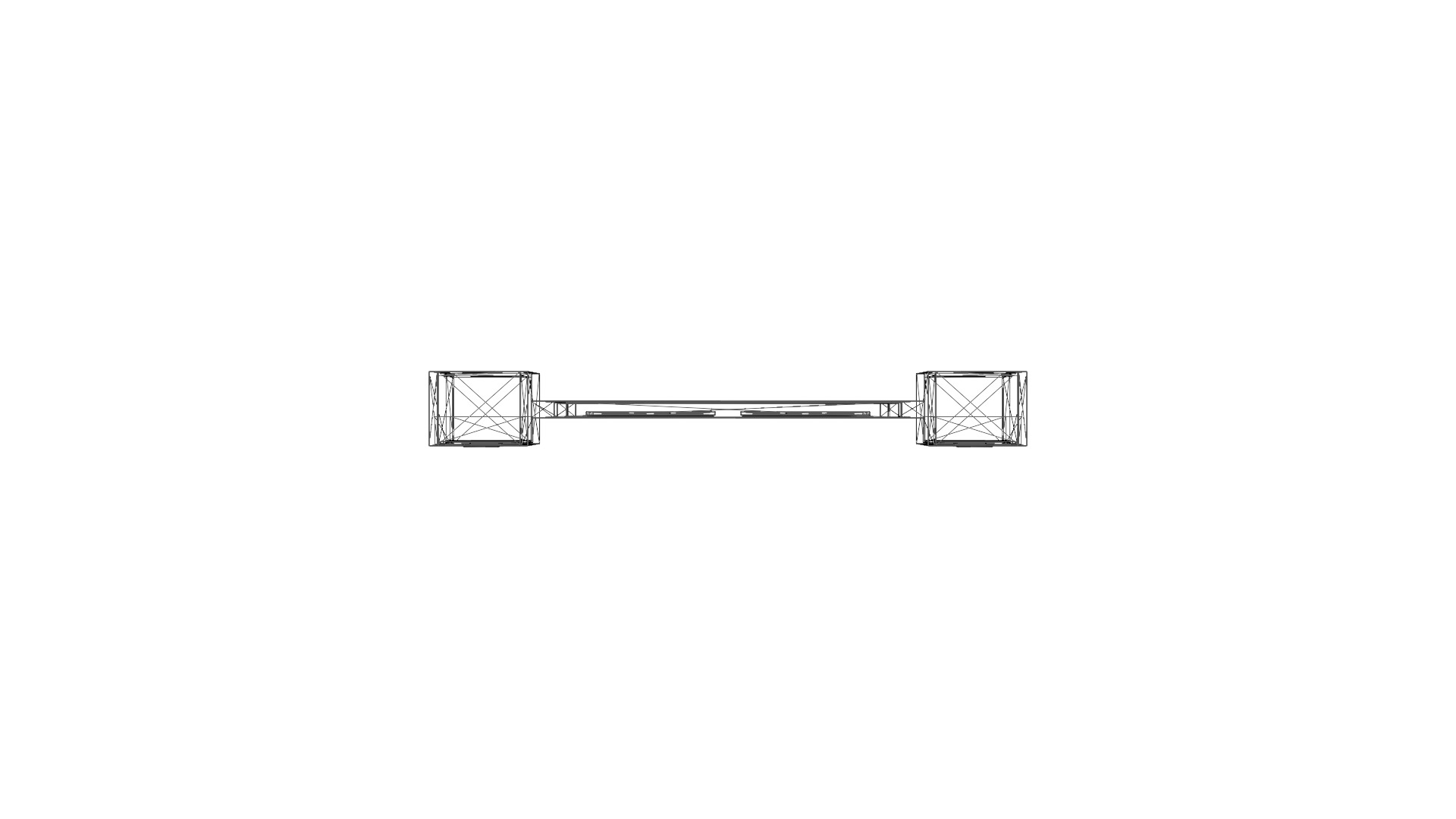 Modern King Size Bed Headboard with Lighted Side Tables Low-poly 3D model_19