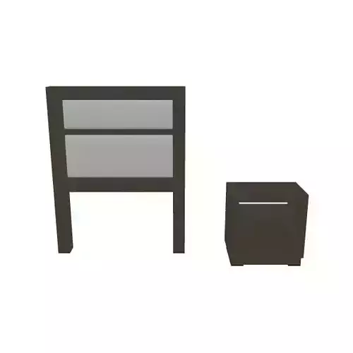 3D Model - Individual Chair with Side Table for Modern Interiors
