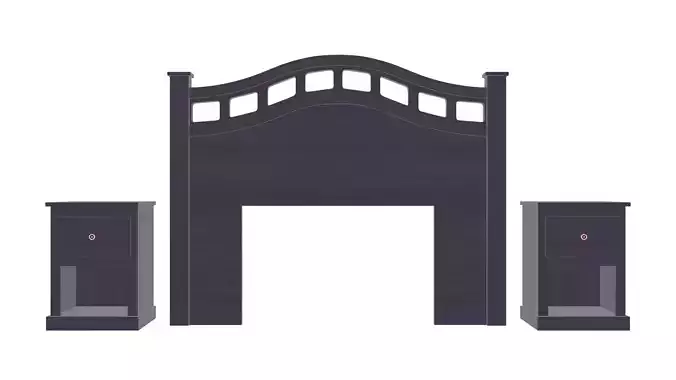 Classic Arch Headboard with Nightstand Set