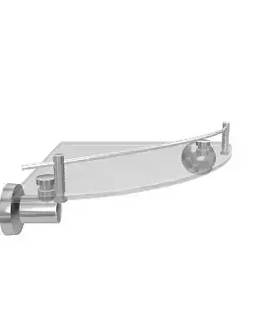 Modern Glass Shelf 25x25 cm - Silver