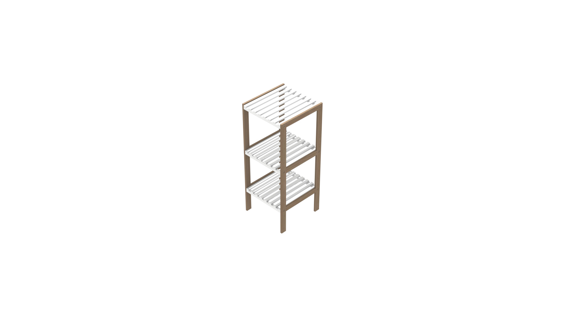 Modern Dual-Shelf Wall Cabinet 3D Model Low-poly 3D model_26