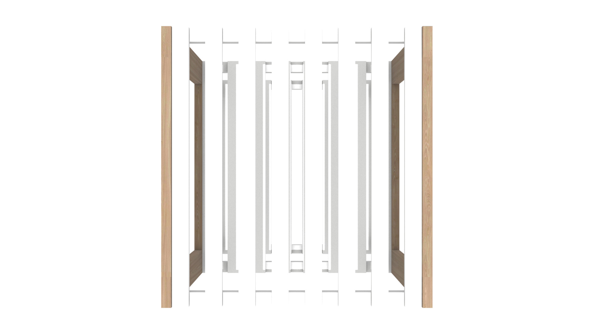 Modern Dual-Shelf Wall Cabinet 3D Model Low-poly 3D model_16