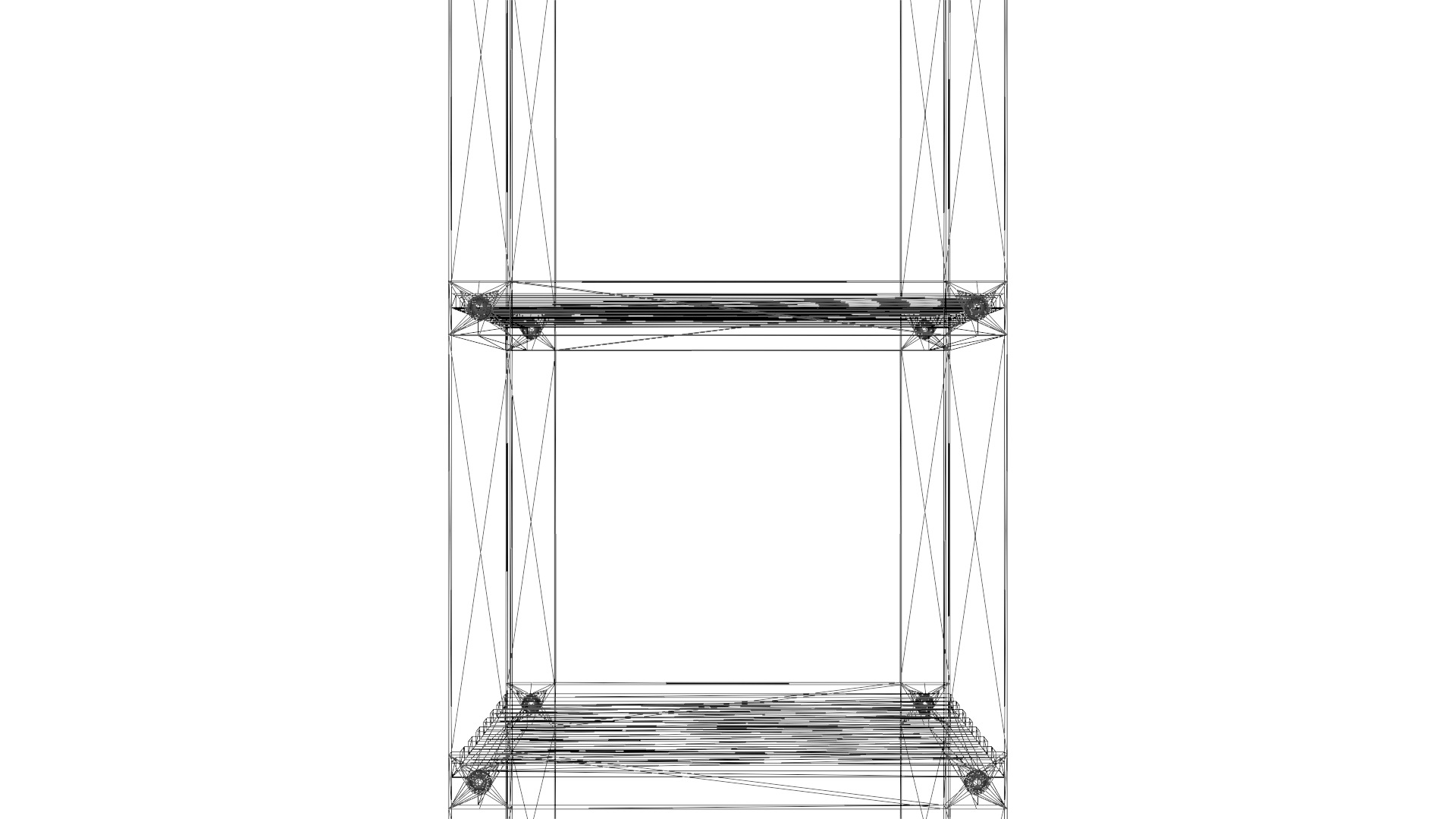 Modern Dual-Shelf Wall Cabinet 3D Model Low-poly 3D model_13