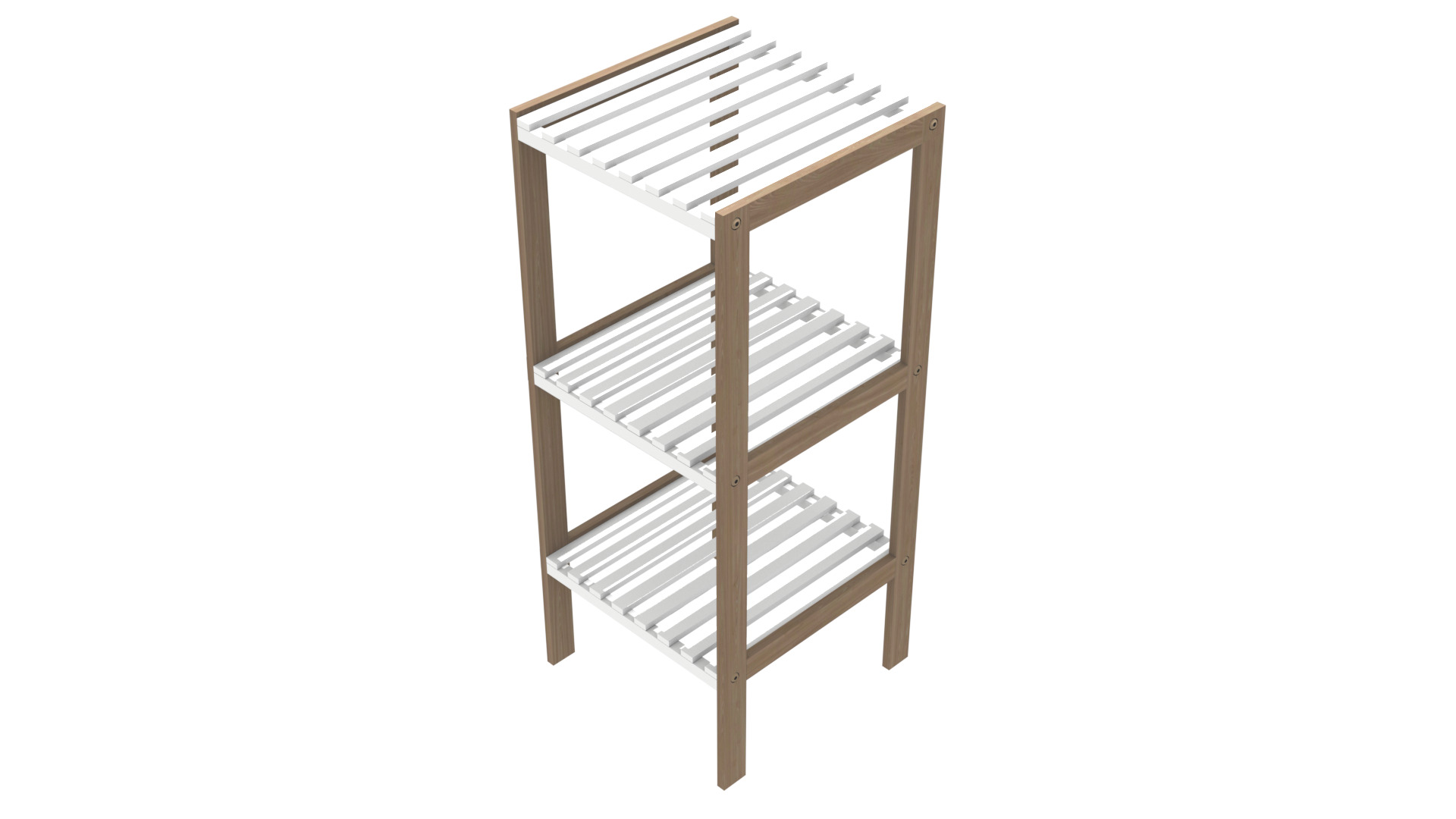 Modern Dual-Shelf Wall Cabinet 3D Model Low-poly 3D model_24