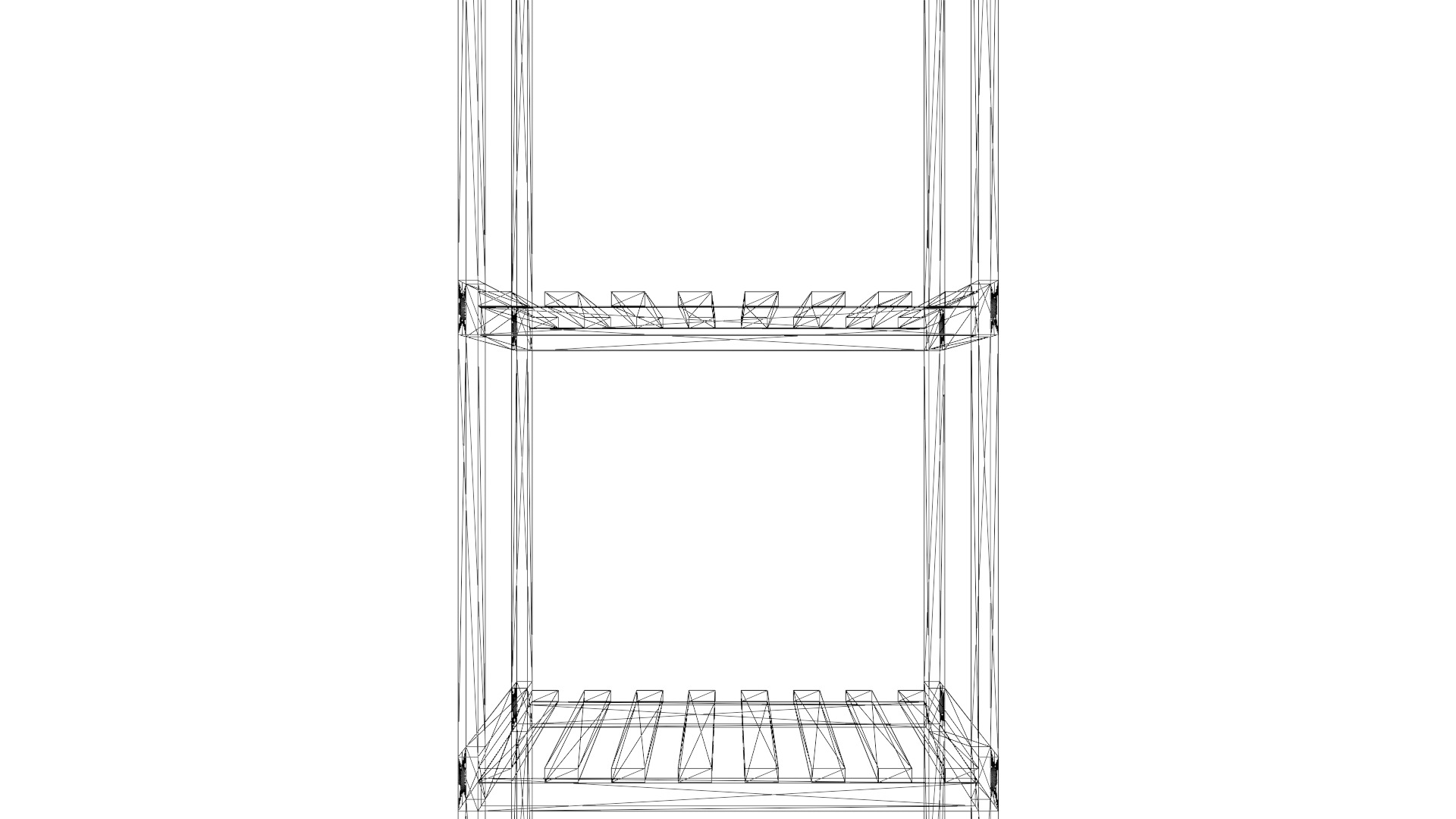 Modern Dual-Shelf Wall Cabinet 3D Model Low-poly 3D model_5