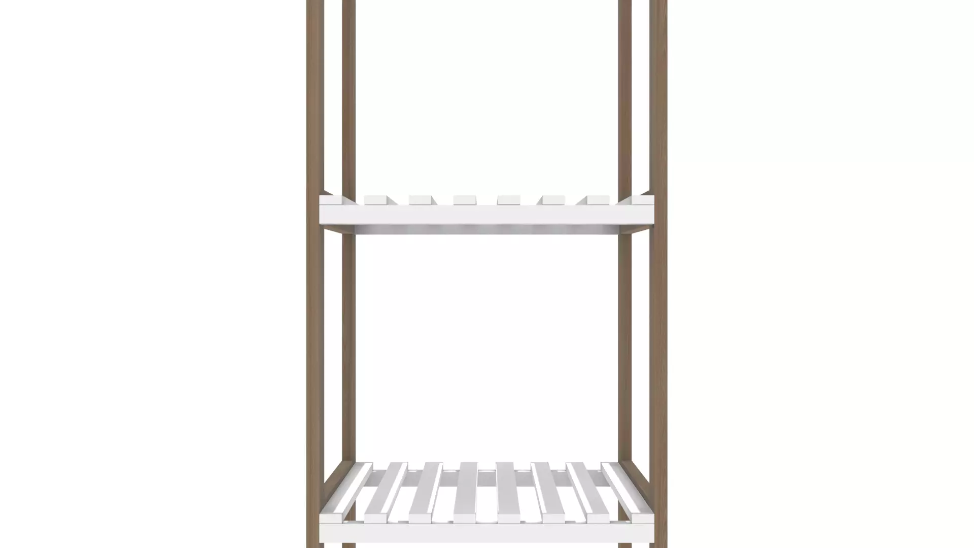 Modern Dual-Shelf Wall Cabinet 3D Model Low-poly 3D model_0