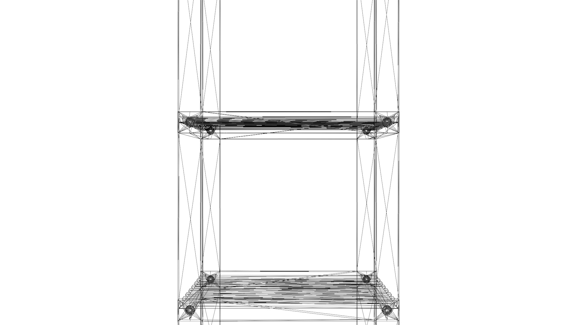 Modern Dual-Shelf Wall Cabinet 3D Model Low-poly 3D model_9