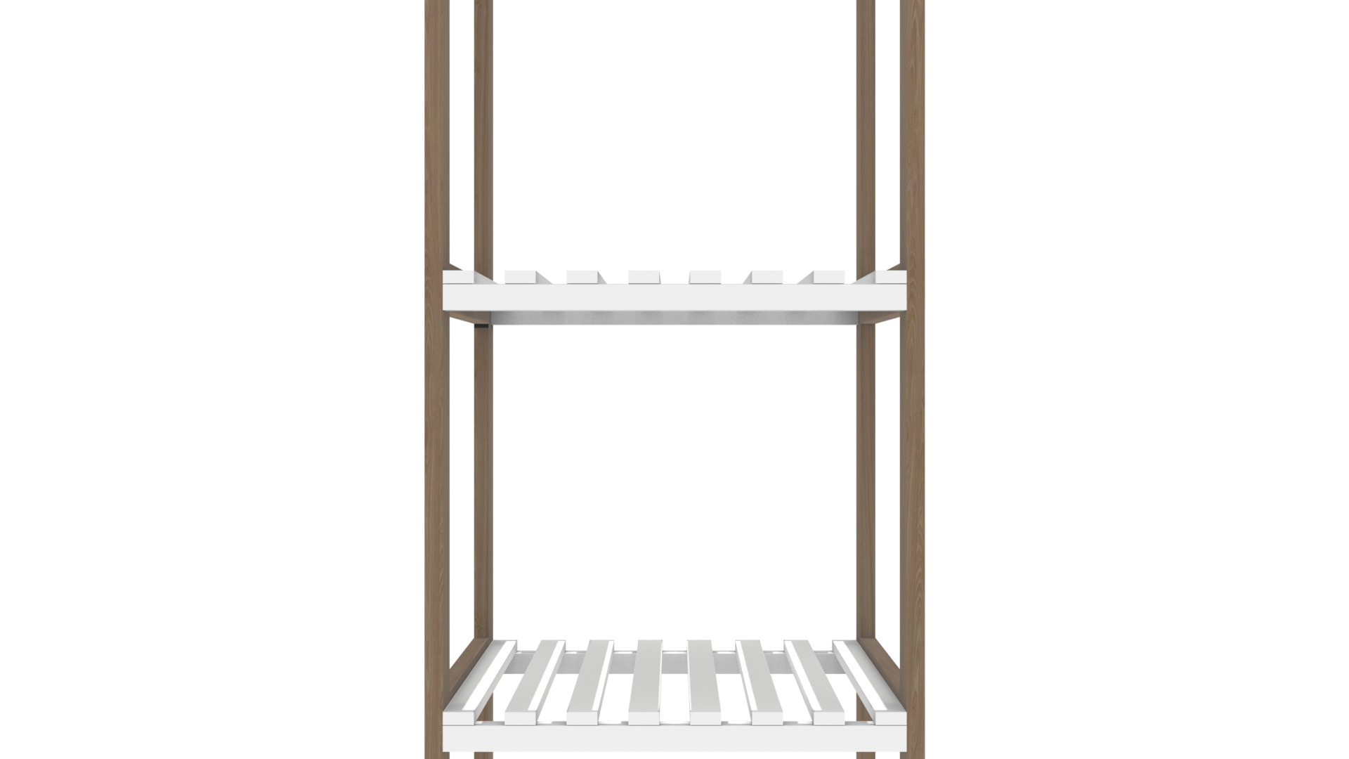 Modern Dual-Shelf Wall Cabinet 3D Model Low-poly 3D model_4