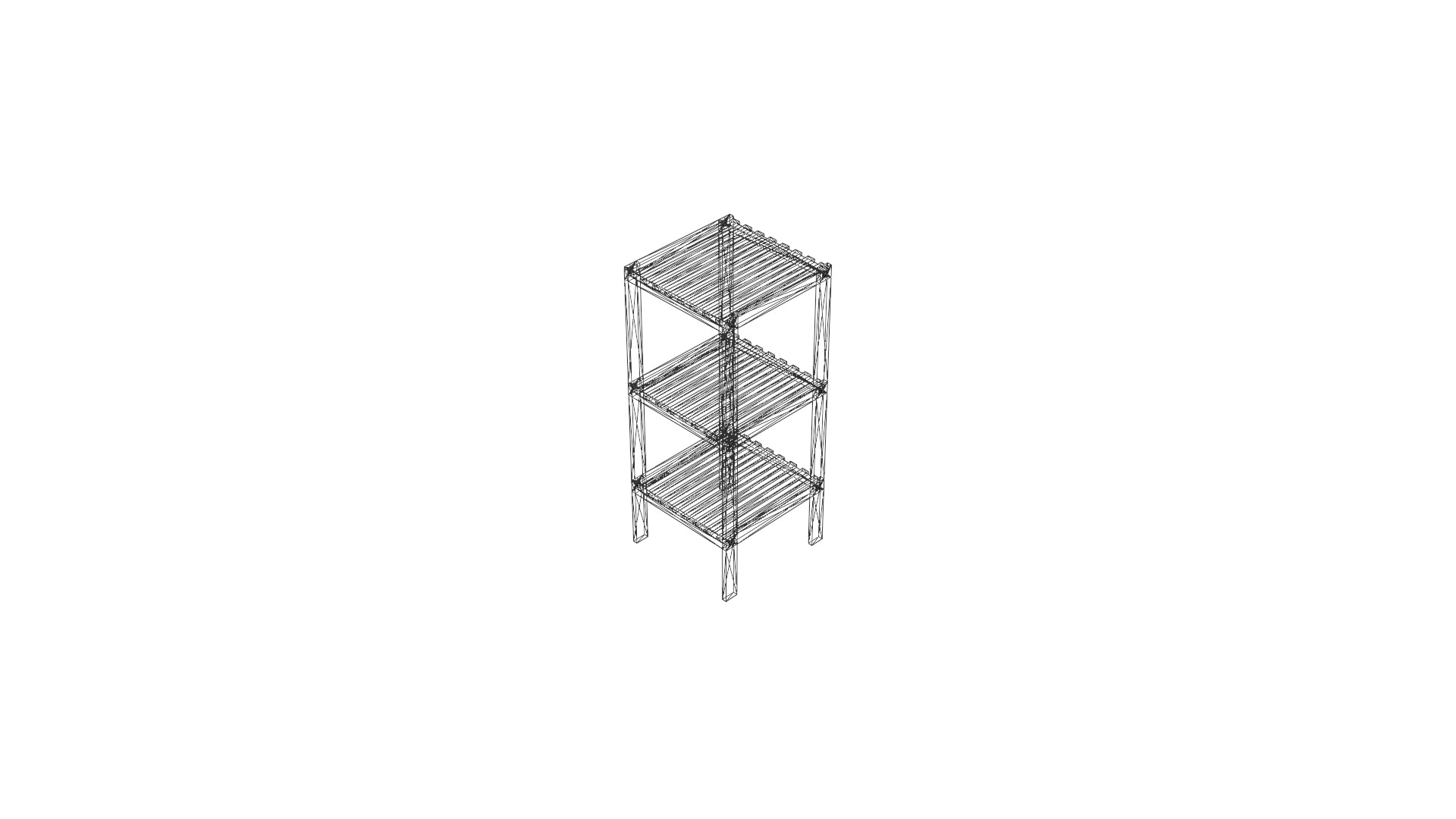 Modern Dual-Shelf Wall Cabinet 3D Model Low-poly 3D model_27