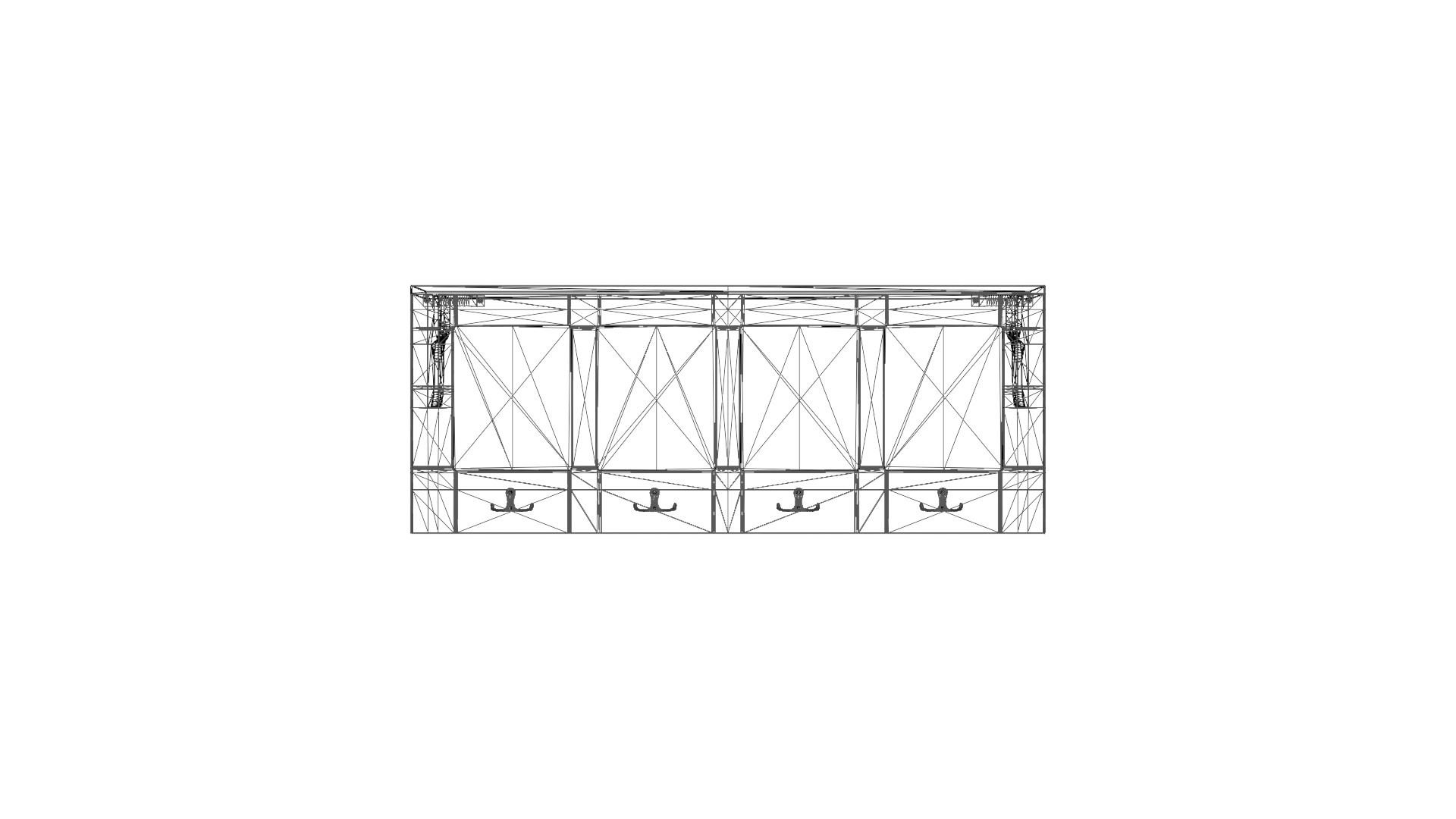 Modern Wall Shelf - Stylish Furniture Addition Low-poly 3D model_7