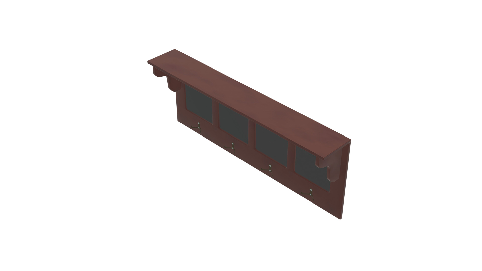 Modern Wall Shelf - Stylish Furniture Addition Low-poly 3D model_24