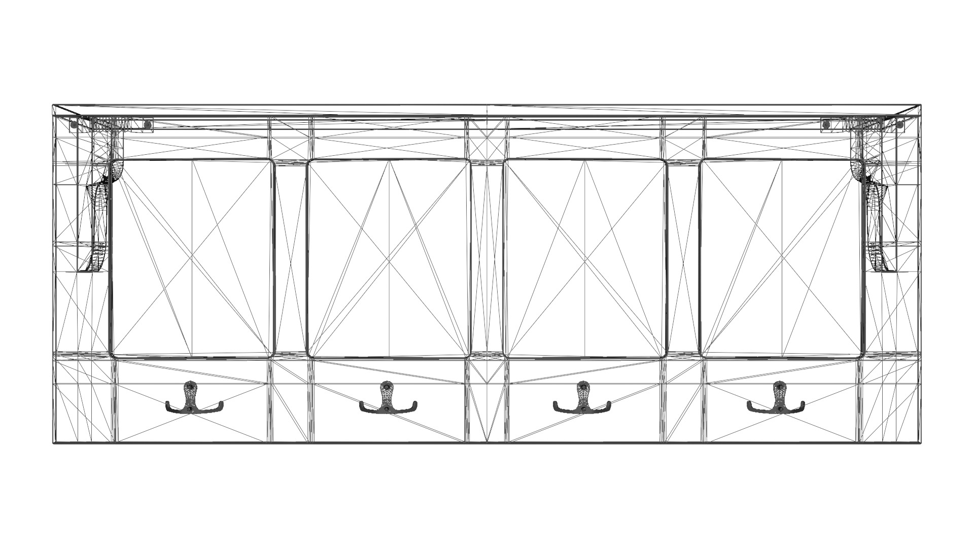 Modern Wall Shelf - Stylish Furniture Addition Low-poly 3D model_5