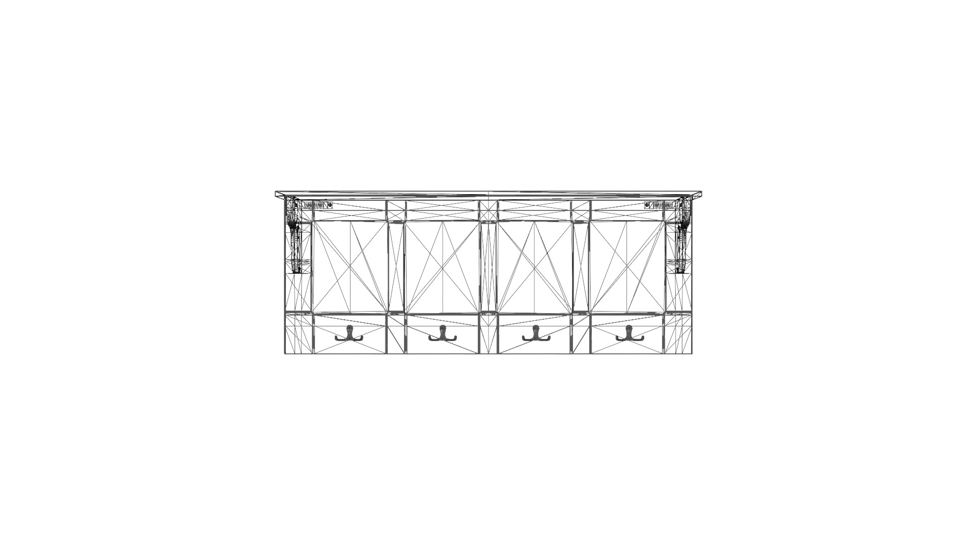 Modern Wall Shelf - Stylish Furniture Addition Low-poly 3D model_3