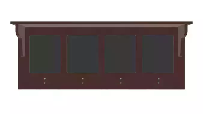 Modern Wall Shelf - Stylish Furniture Addition Low-poly 3D model
