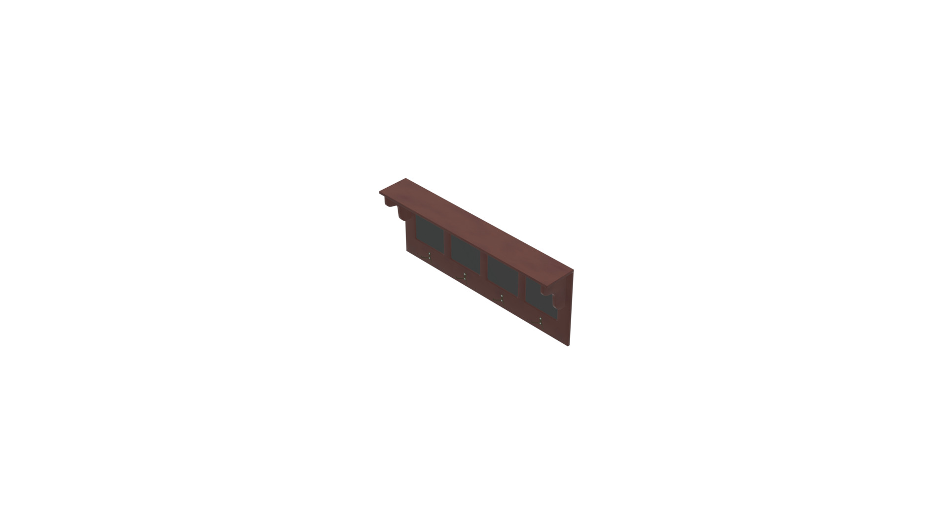Modern Wall Shelf - Stylish Furniture Addition Low-poly 3D model_26