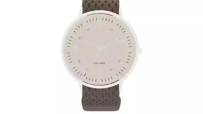 Timeless Steel Watch with Brown Leather Strap