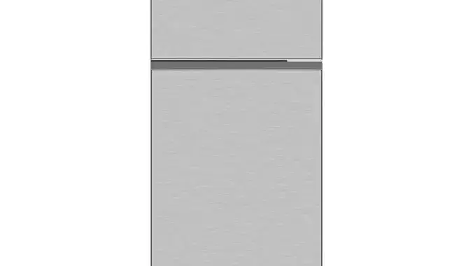 3D Top Mount Refrigerator 375L - Kitchen Appliance Low-poly 3D model