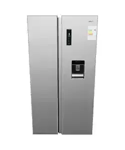 Side-by-Side Stainless Steel Refrigerator 3D Model