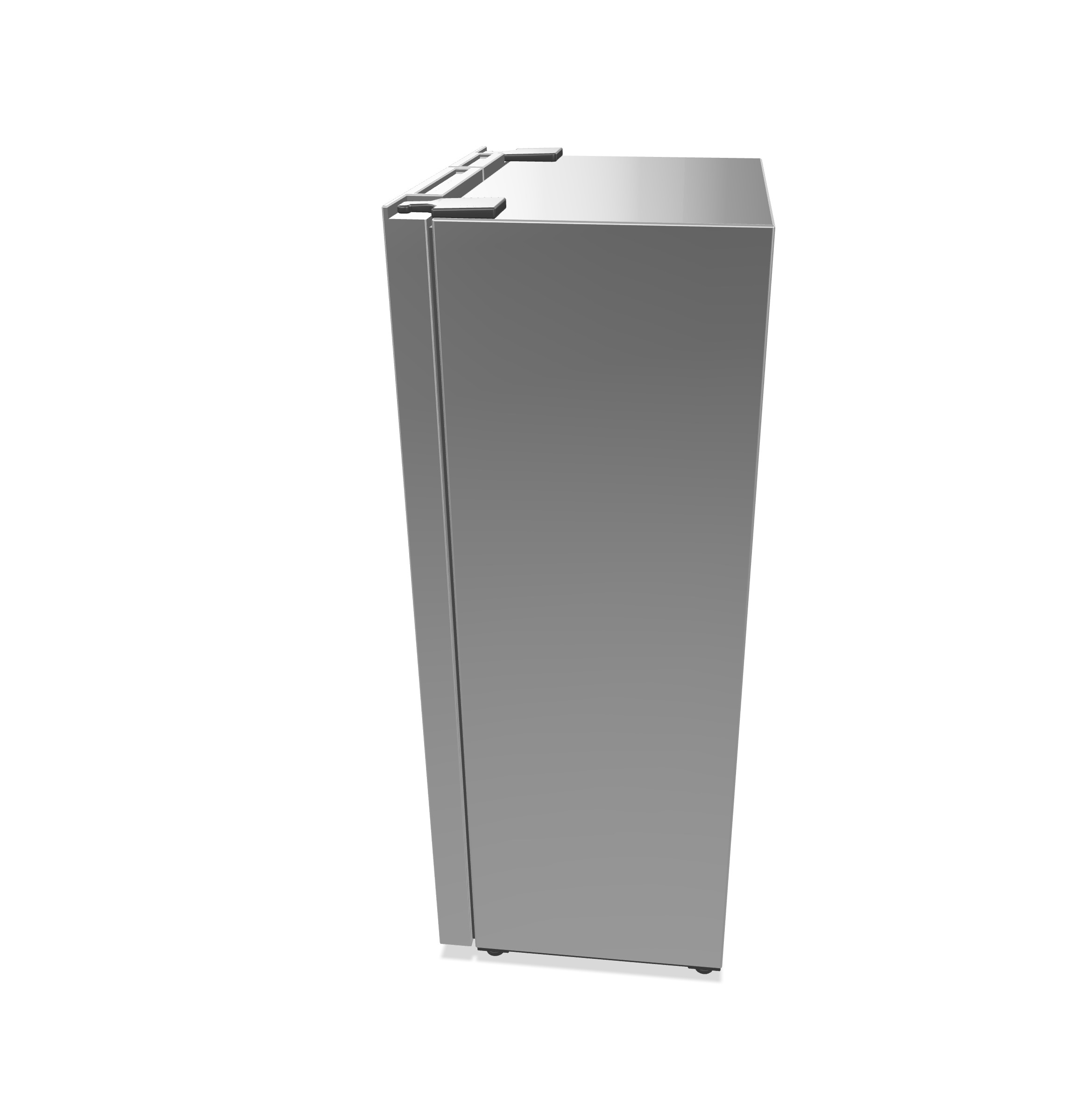 Side-by-Side Refrigerator 3D Model for Kitchen Appliance Low-poly 3D model_6