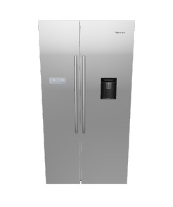 Side-by-Side Refrigerator 3D Model for Kitchen Appliance Low-poly 3D model_9