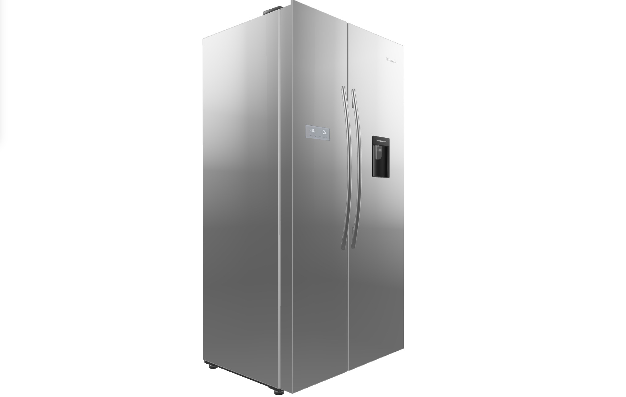 Side-by-Side Refrigerator 3D Model for Kitchen Appliance Low-poly 3D model_8