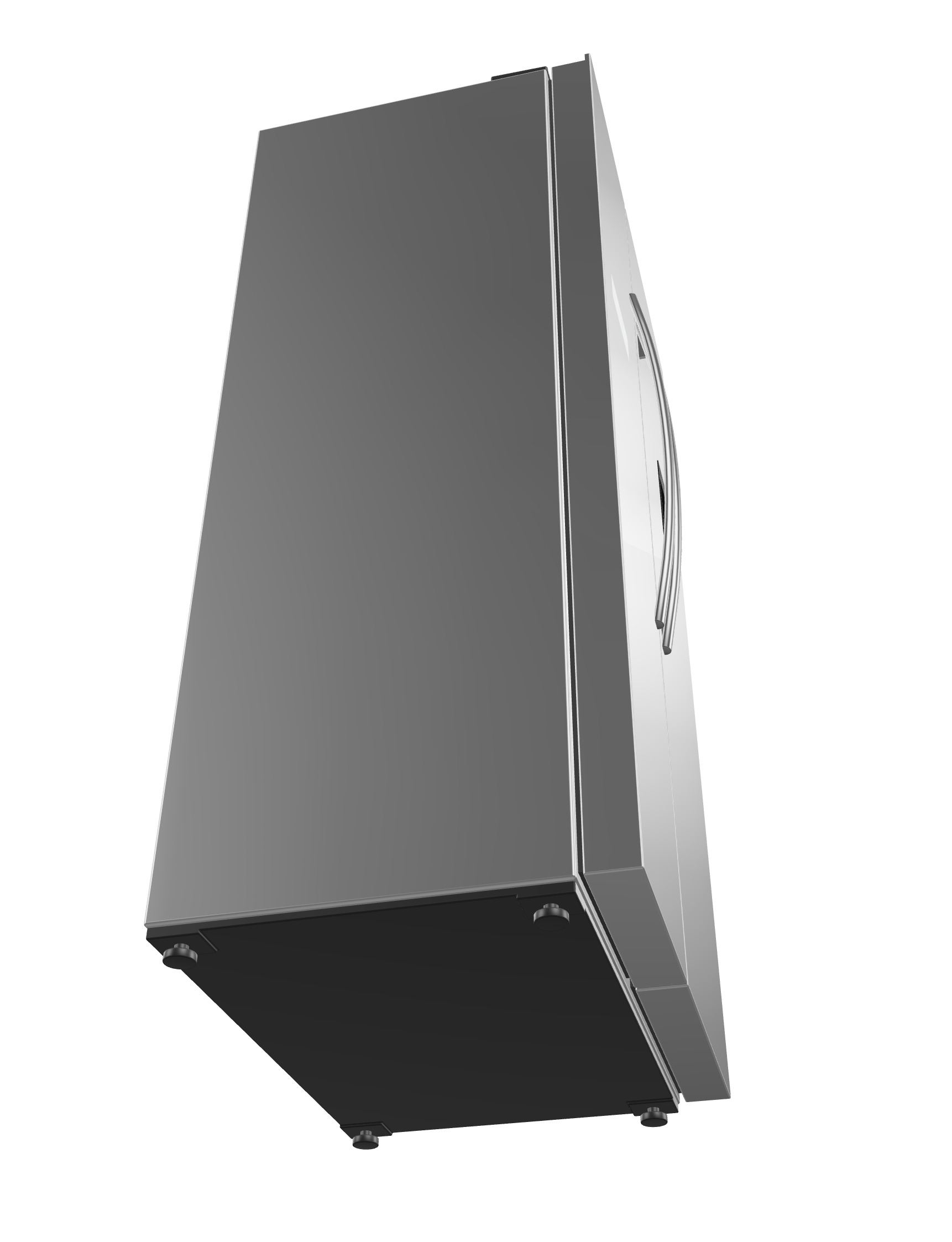 Side-by-Side Refrigerator 3D Model for Kitchen Appliance Low-poly 3D model_2