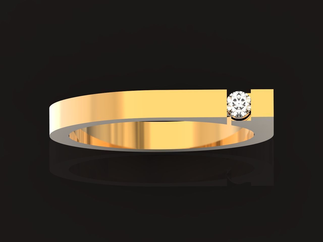 man wedding ring Niessing Spannring 1395 3D print model_23