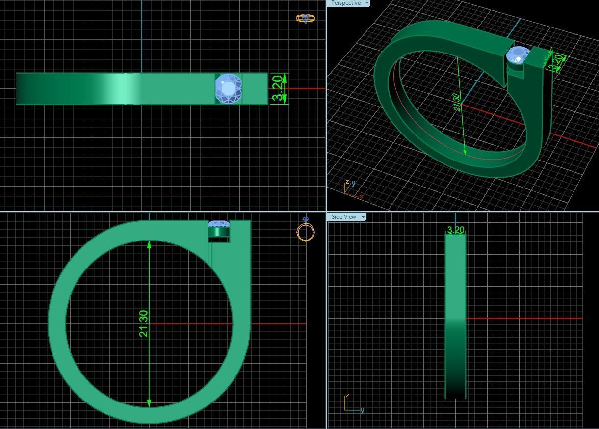 man wedding ring Niessing Spannring 1395 3D print model_4