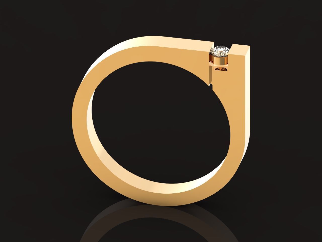 man wedding ring Niessing Spannring 1395 3D print model_14