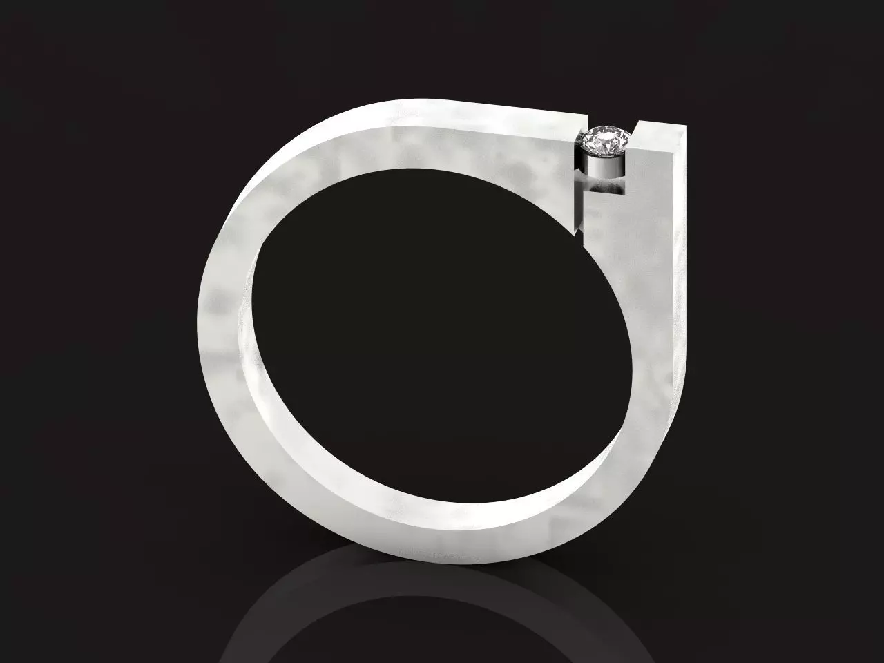 man wedding ring Niessing Spannring 1395 3D print model_0