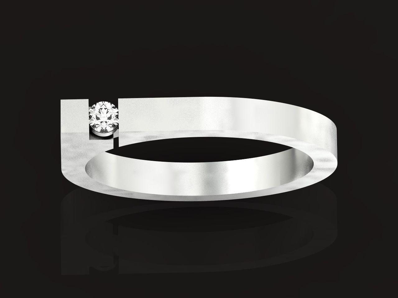 man wedding ring Niessing Spannring 1395 3D print model_1