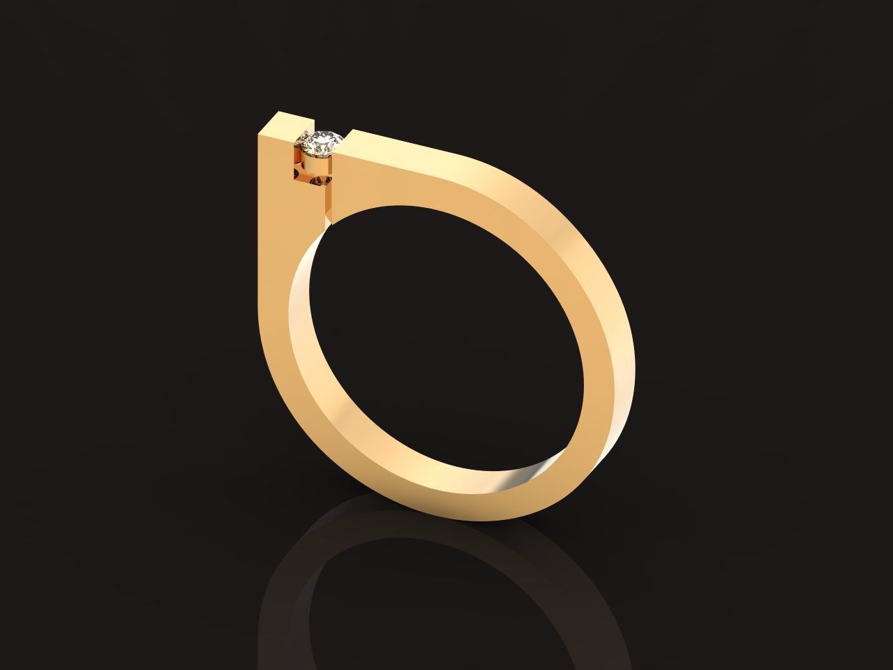 man wedding ring Niessing Spannring 1395 3D print model_29