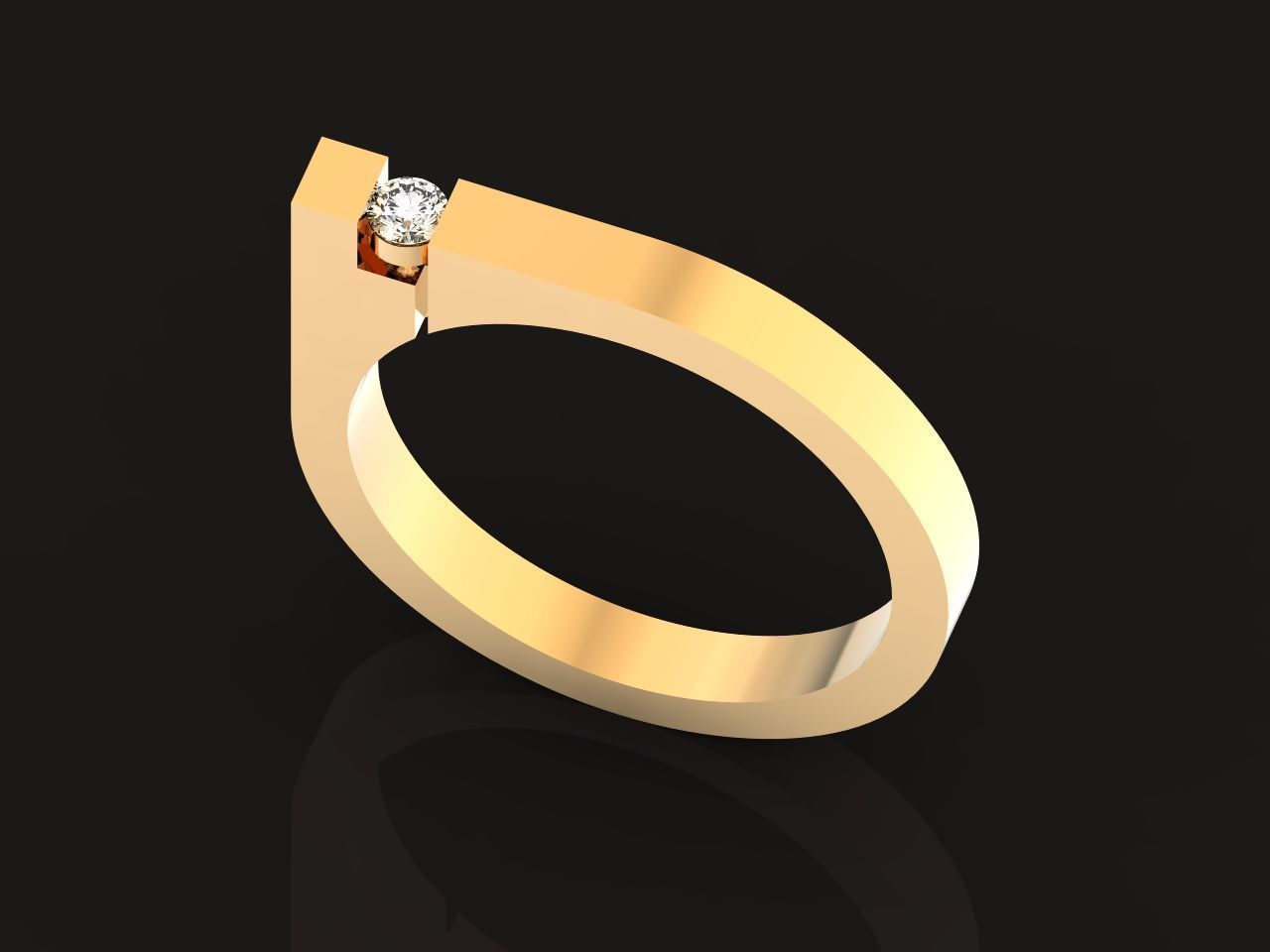 man wedding ring Niessing Spannring 1395 3D print model_28