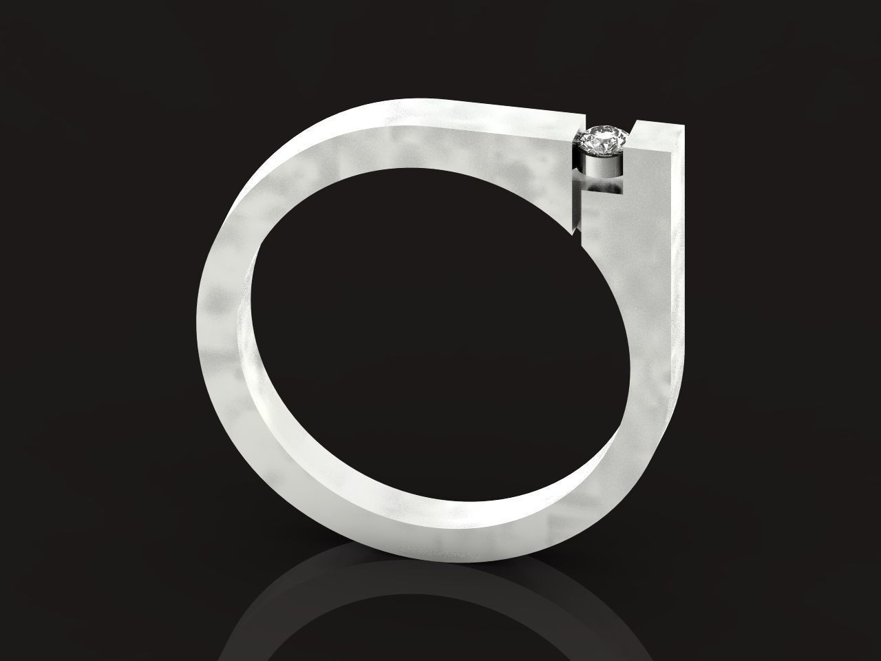 man wedding ring Niessing Spannring 1395 3D print model_16