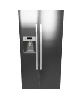3D Side-by-Side Refrigerator - Home Appliance Low-poly 3D model_0