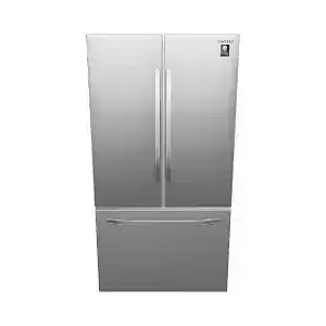 Modern French Door Refrigerator 3D Model for Kitchen Interiors