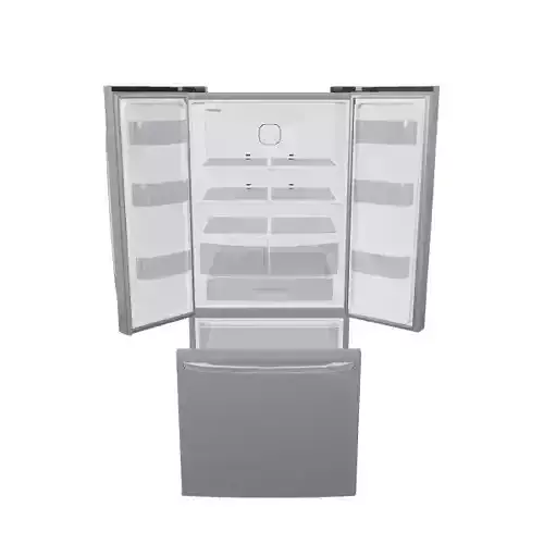 No Frost French Door Refrigerator 3D Model