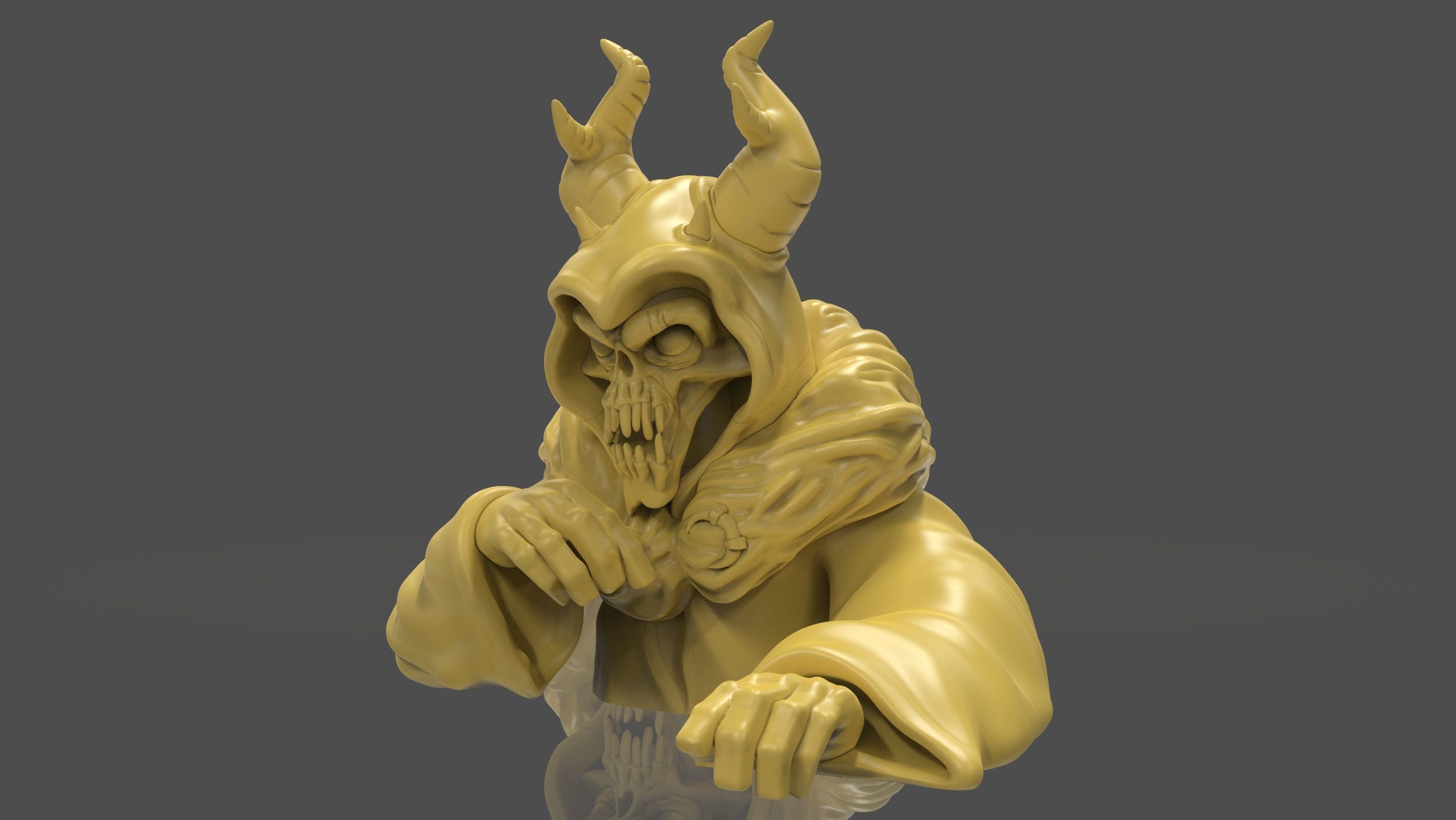Horned King Bust Sculpt 3D print model_1