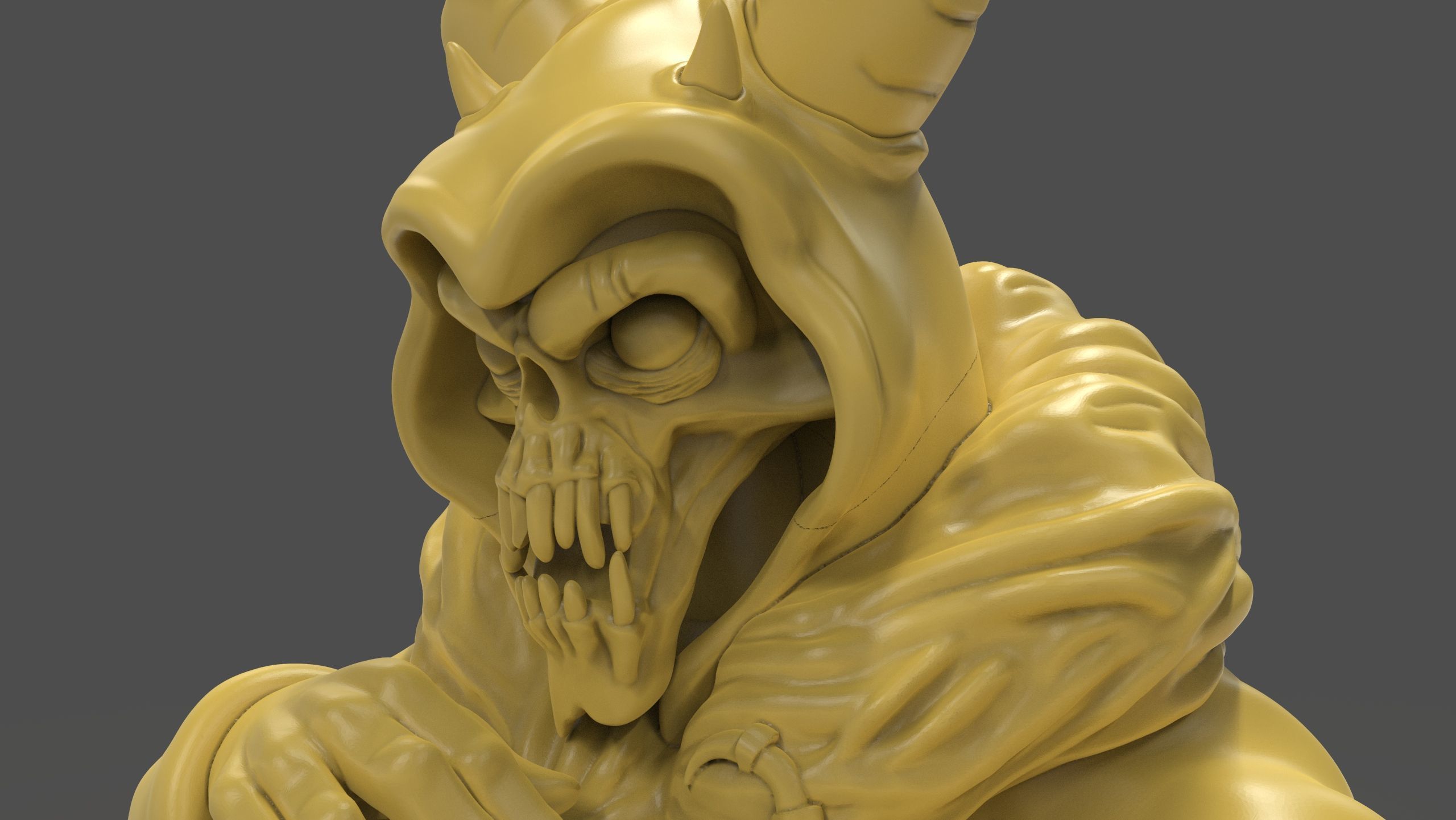 Horned King Bust Sculpt 3D print model_9