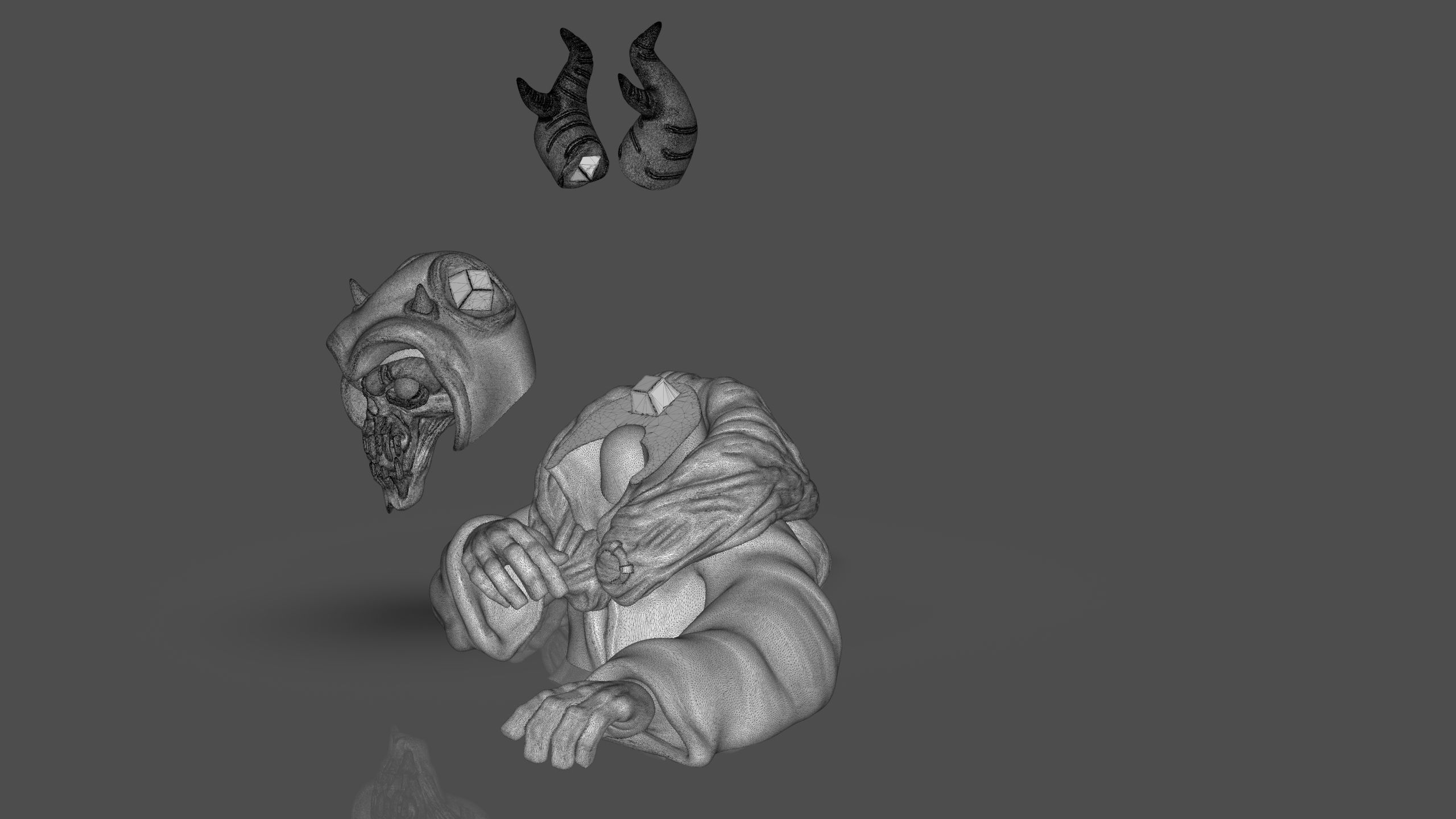 Horned King Bust Sculpt 3D print model_21