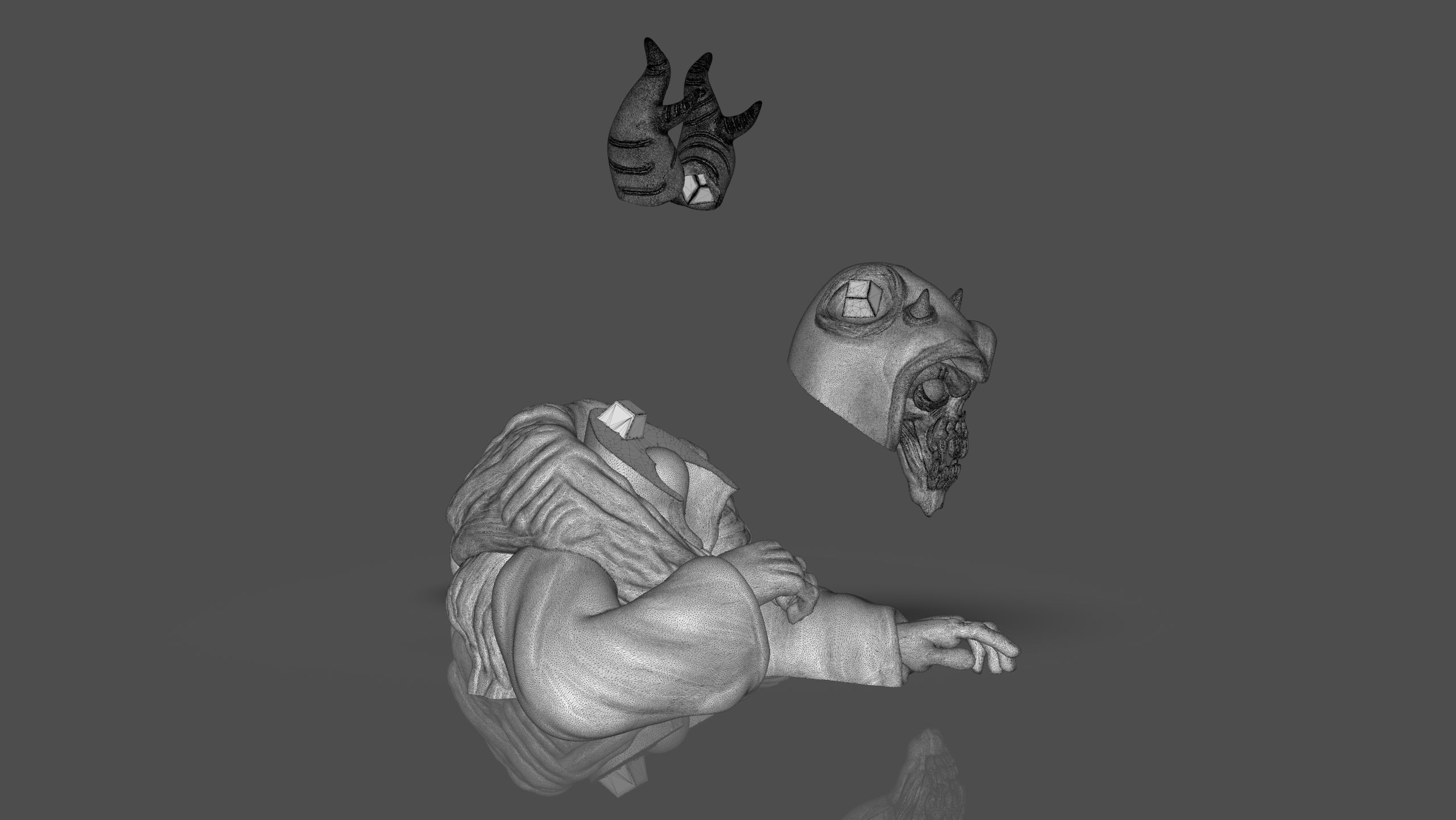 Horned King Bust Sculpt 3D print model_25