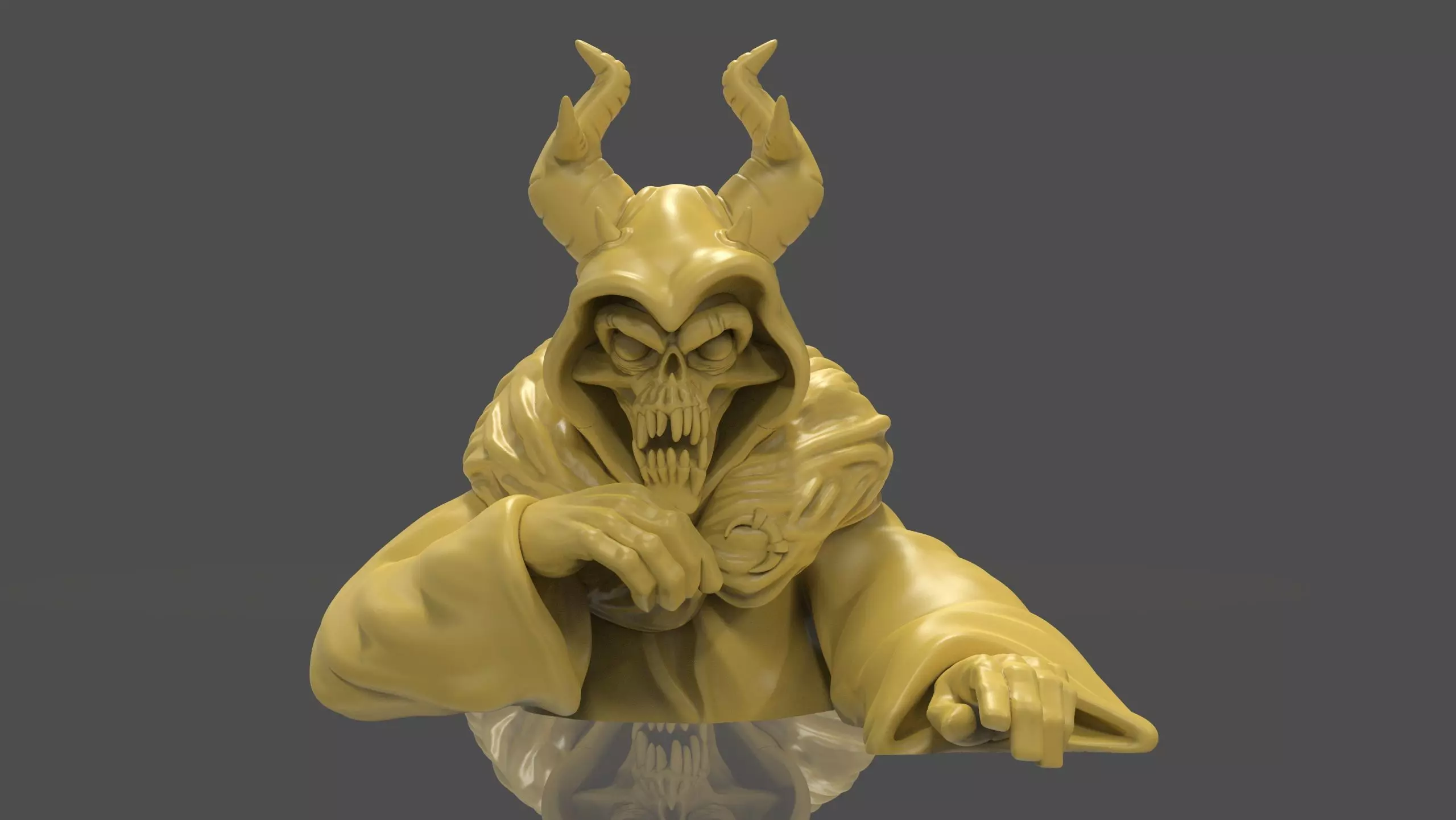 Horned King Bust Sculpt 3D print model_0