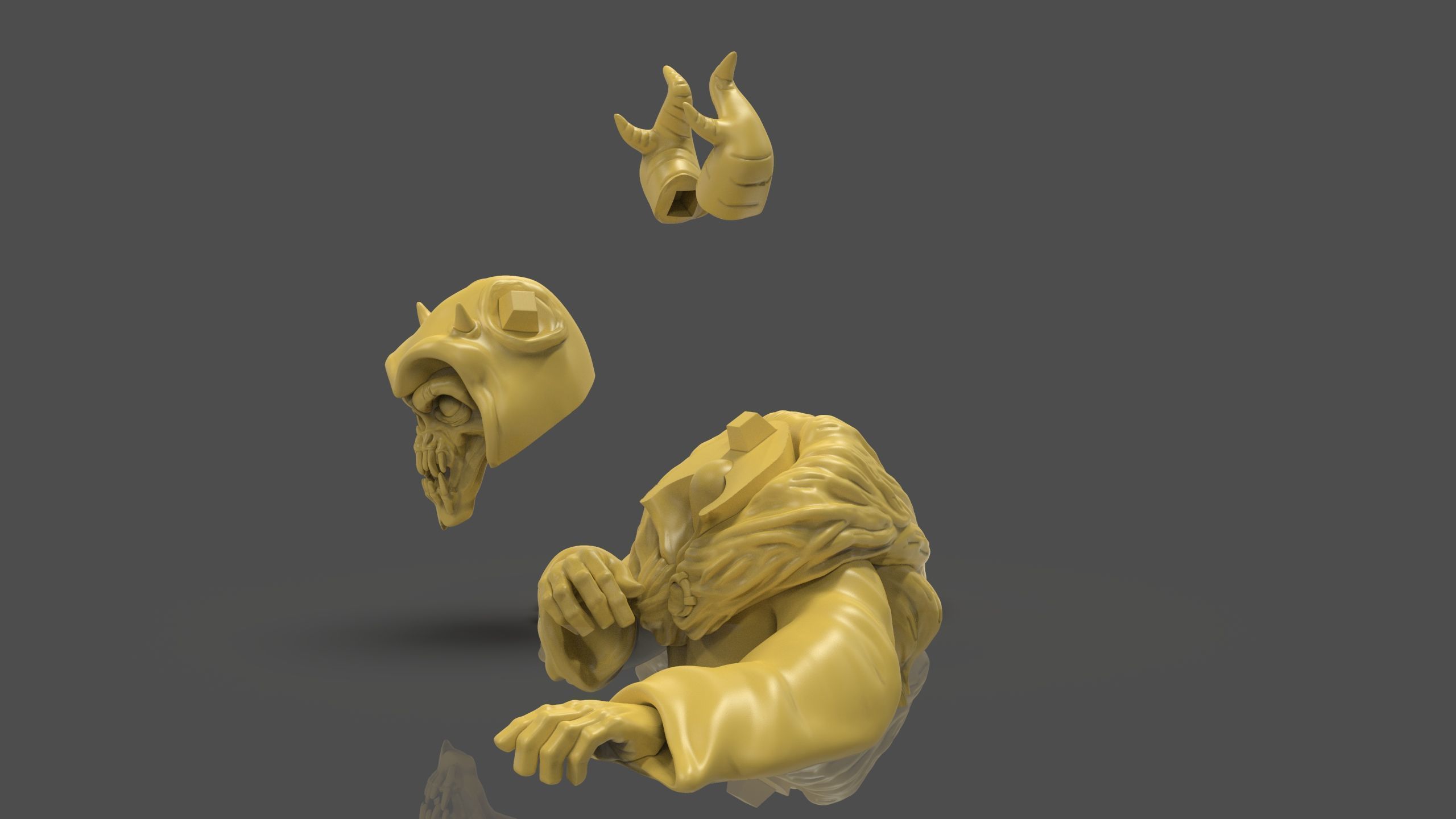 Horned King Bust Sculpt 3D print model_14