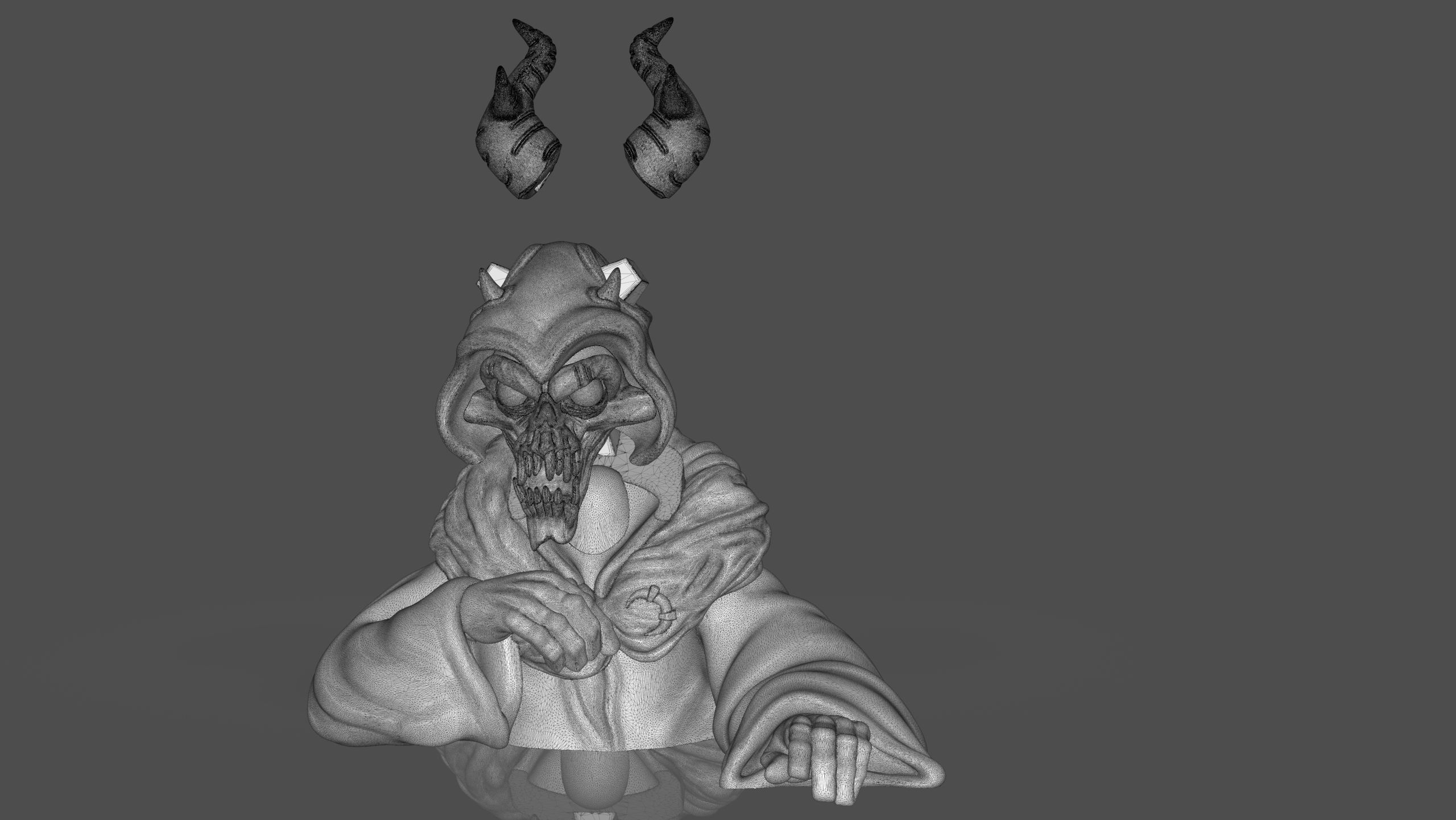 Horned King Bust Sculpt 3D print model_20