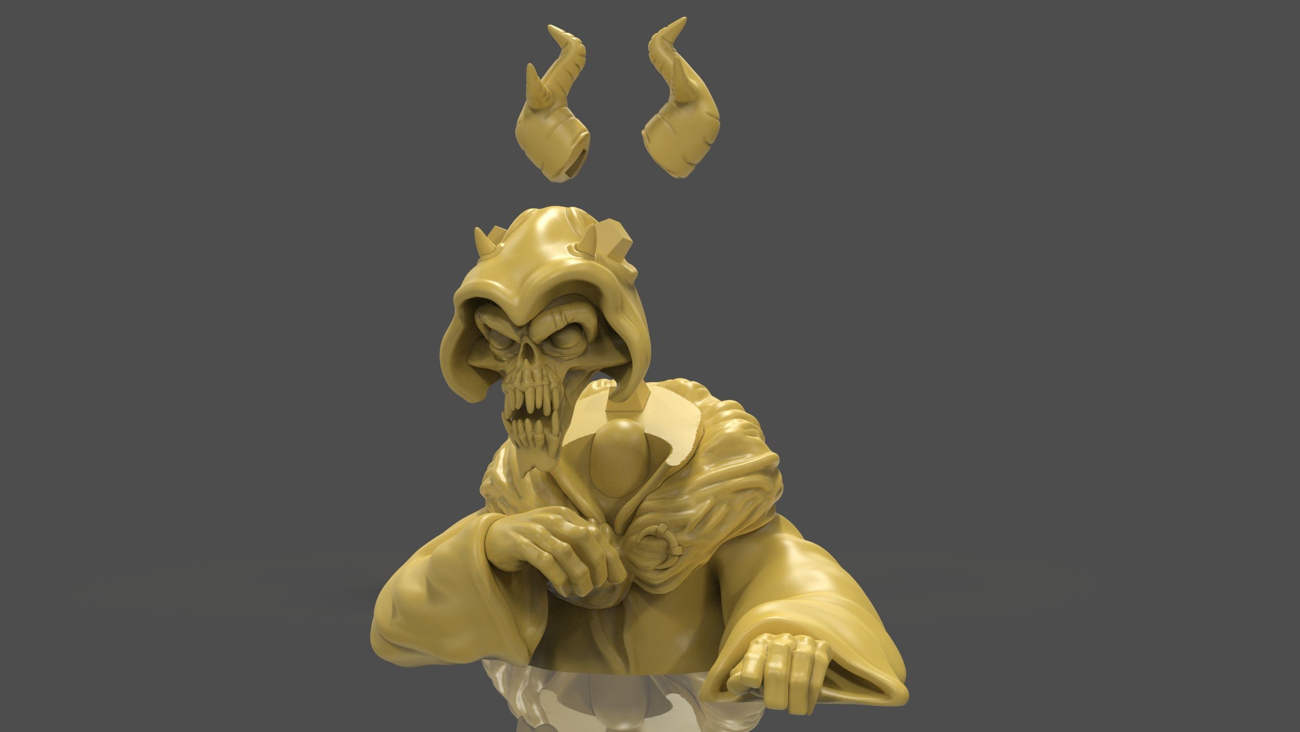 Horned King Bust Sculpt 3D print model_13