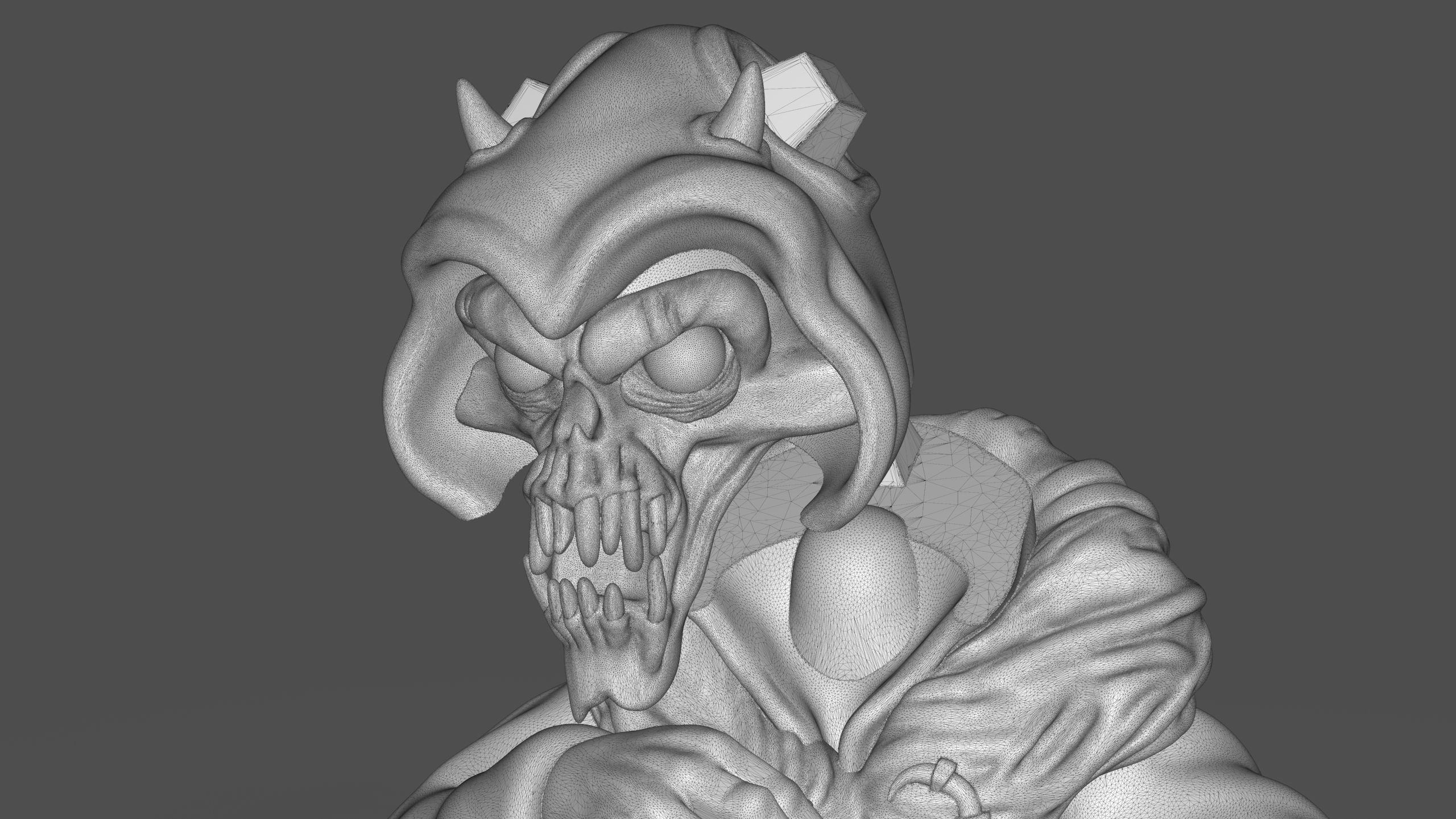 Horned King Bust Sculpt 3D print model_22