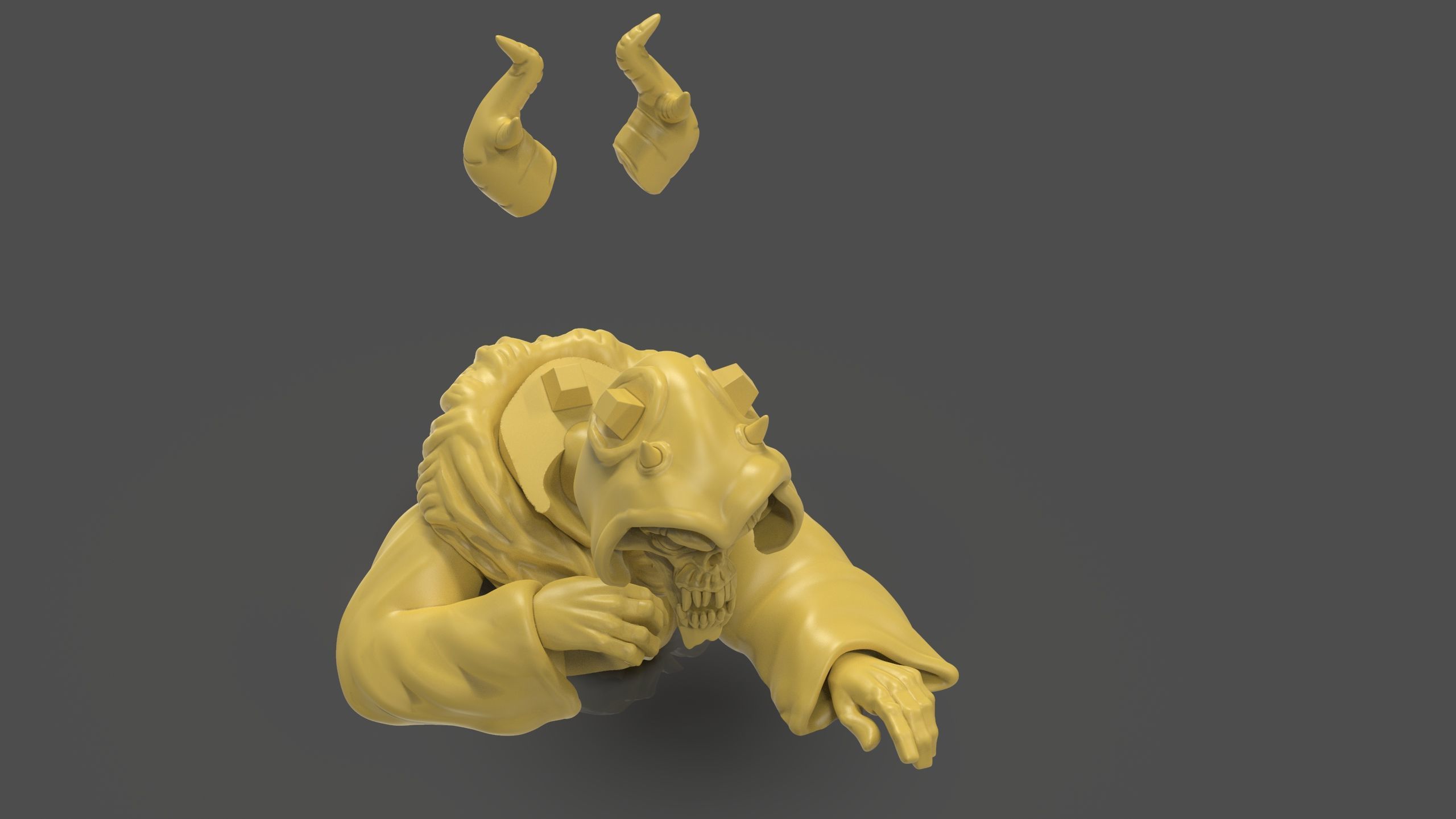Horned King Bust Sculpt 3D print model_18