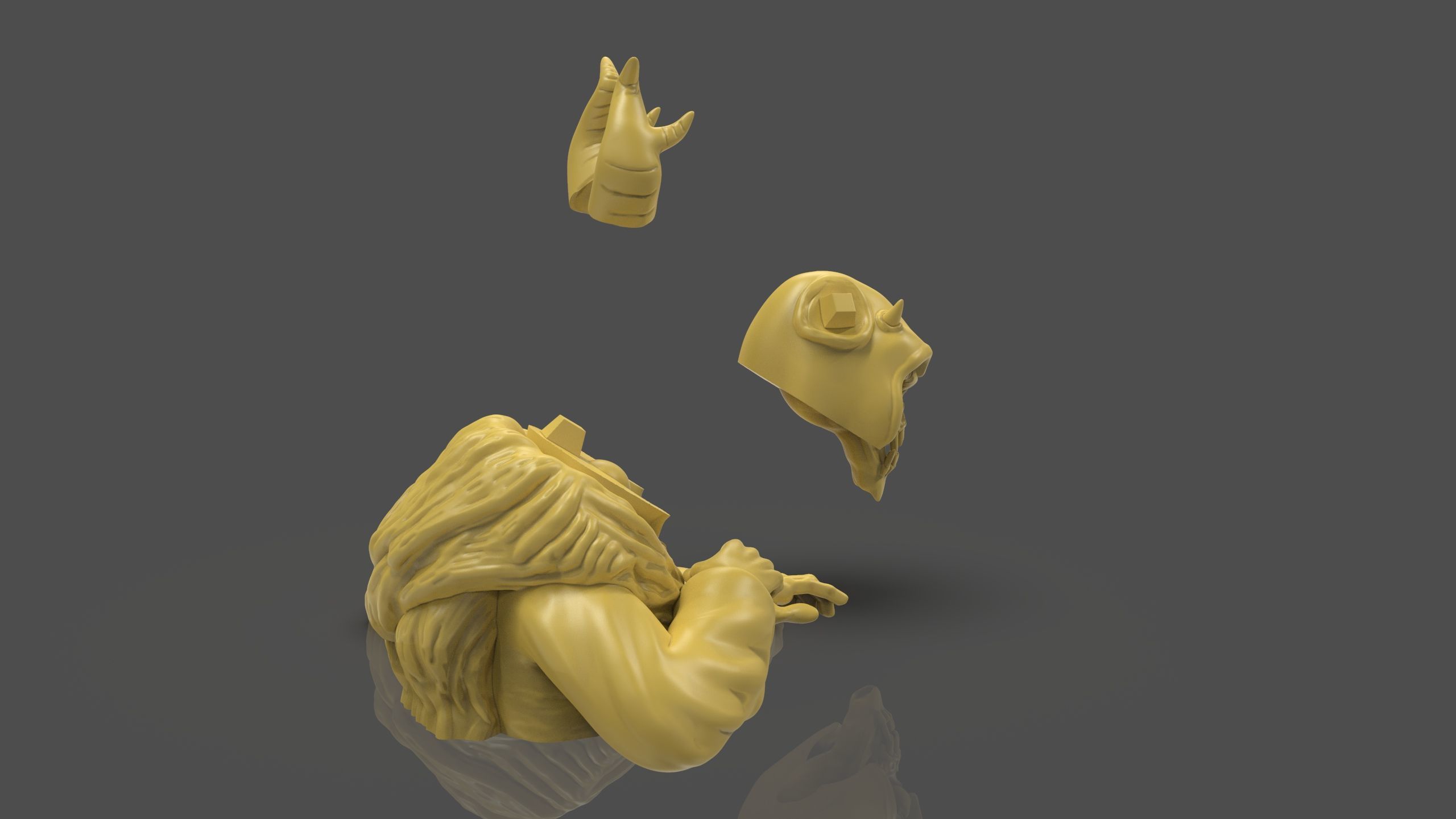 Horned King Bust Sculpt 3D print model_16