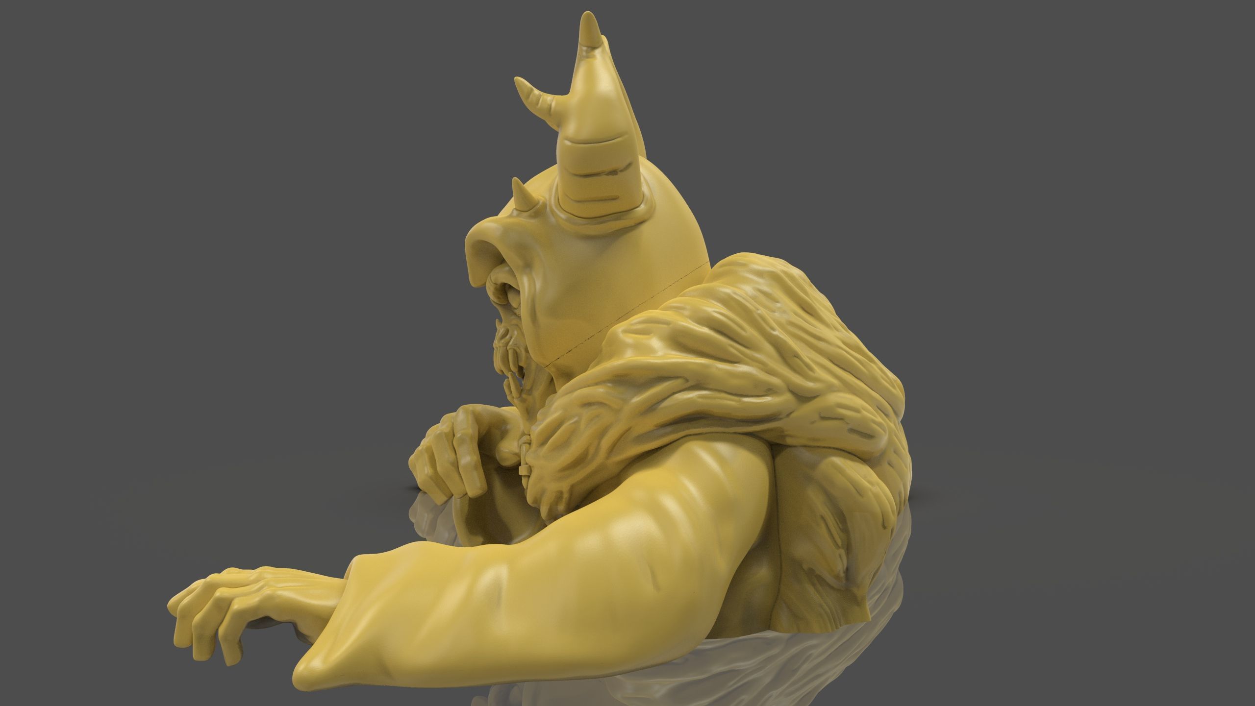 Horned King Bust Sculpt 3D print model_2