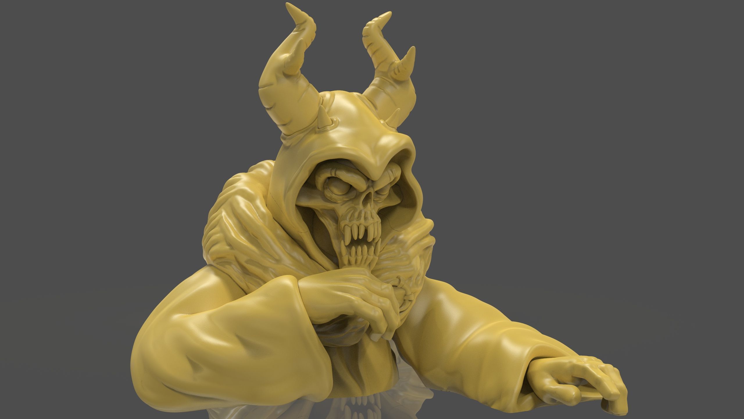 Horned King Bust Sculpt 3D print model_7